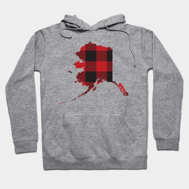 Alaska State Flannel Plaid Design Hoodie by DoctorWatsonDesigns